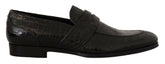 Dolce & Gabbana Black Crocodile Leather Slip On Moccasin Shoes -   -  Dolce & Gabbana.